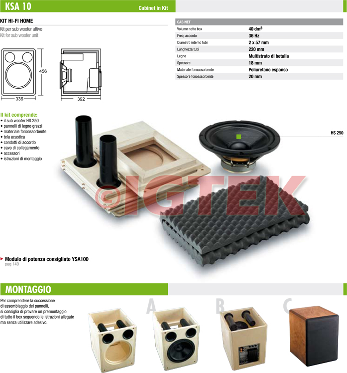 IGTEK - SCHEDA TECNICA CIARE KSA10
