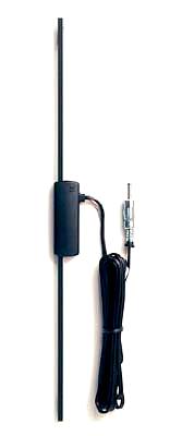 IGTEK - ANTENNA BAFFO AUTO AM/FM AMPLIFICATA 12V CON CAVO 2,2 METRI UNIVERSALE 34 CM