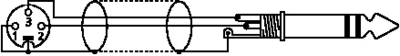 IMG STAGE LINE MEL-102/SW CAVO LINE 1 METRO DJ CONNETTORE XLR 3POLI > JACK 6,3MM IMGSTAGELINE MEL-102/SW