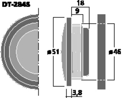 CARPOWER DT-284S COPPIA TWEETER AUTO HIGH-END A CUPOLA 28MM 100W 4 OHM - 51MM CARPOWER DT-284S