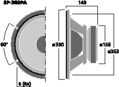 IMG STAGE LINE SP-380PA SUB WOOFER 38CM 15 IMGSTAGELINE SP-380PA