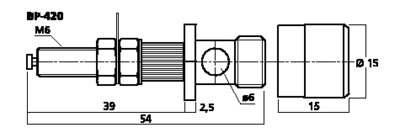 MONACOR BP-420 COPPIA DI MORSETTI X ALTOPARLANTI PER CASSE DI LEGNO FINO 25MM MONACOR BP-420