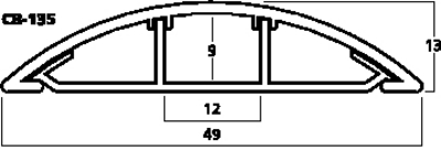 IMG STAGE LINE CB-135 GUIDA CALPESTABILE 1MT PER CAVI - APPLICAZIONI GENERALI IMGSTAGELINE CB-135