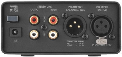 IMG STAGE LINE MPA-102 PREAMPLIFICATORE LOW-NOISE A 1 CANALE PER MICROFONO IMGSTAGELINE MPA-102
