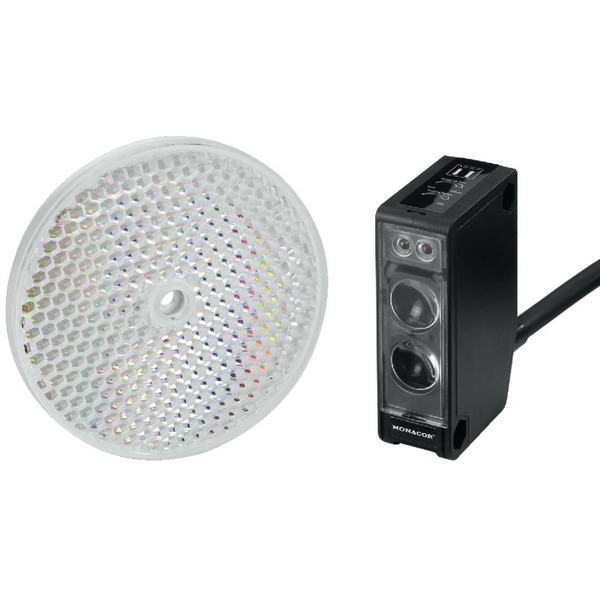 MONACOR IRS-100 FOTOCELLULA IR RIFLESSIONE SU CATARIFRANGENTE USCITA RELč E LED MONACOR IRS-100