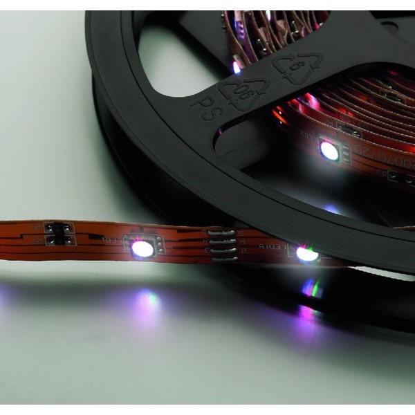 IGTEK - MONACOR LEDS-5/RGB STRISCIA FLESSIBILE 330 LED SMD 5 METRI X 8MM 12VOLT COL. RGB