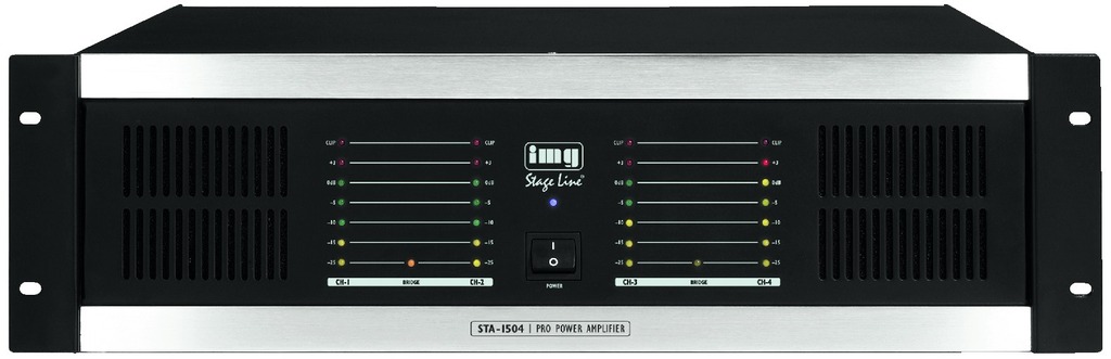 IGTEK - IMG STAGE LINE STA-1504 AMPLIFICATORE PA PROFESSIONALE 4CANALI 4X 320 W DJ DISCO