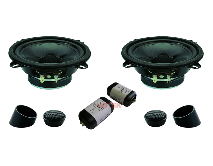 IGTEK - KIT HI-FI CAR 2 VIE COMPLETO CIARE KCA02 80 WATT MAX - 4 OHM - WOOFER 13 CM