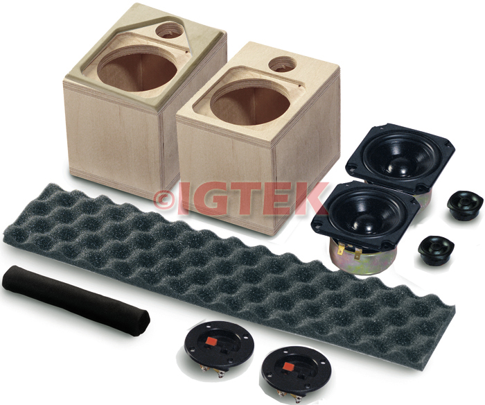 IGTEK - KIT AUTOCOSTRUZIONE HOME CIARE KHF03 80W 6 OHM - 2 MINI DIFFUSORI HOME THEATRE