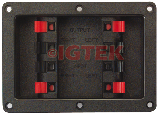 IGTEK - VASCHETTA PORTATERMINALI IN ABS CIARE YAC020 8 TERMINALI PER BOX SUBWOOFER