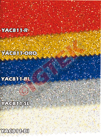 IGTEK - FOGLIO MOQUETTE GLITTER BRILLANTE CIARE YAC811-BI 100 X 150 - BIANCO