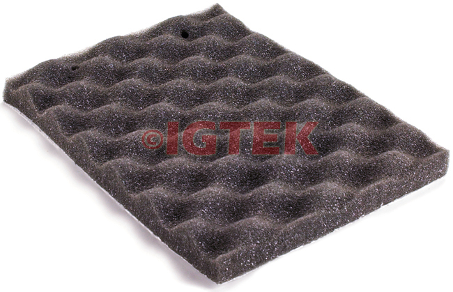 IGTEK - MATERIALE FONOASSORBENTE POLIURETANO ESPANSO CIARE YAC824 1x0,5 METRI X H10+10MM