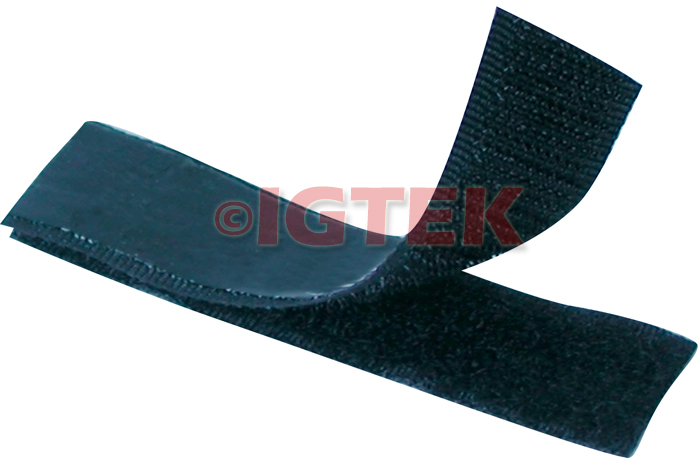 IGTEK - VELCRO ADESIVO NERO CIARE YAC840 1 METRO X 2 CM - MASCHIO + FEMMINA