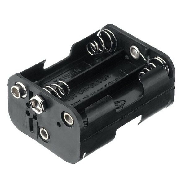 IGTEK - MONACOR A-304/IT PORTABATTERIE A MOLLA PER 6 BATTERIE STILO AA