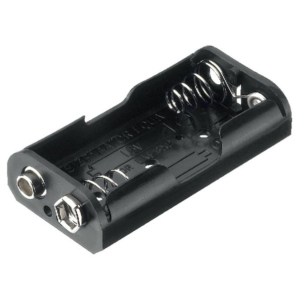 IGTEK - MONACOR A-307/IT PORTABATTERIE A MOLLA PER 2 BATTERIE STILO AA