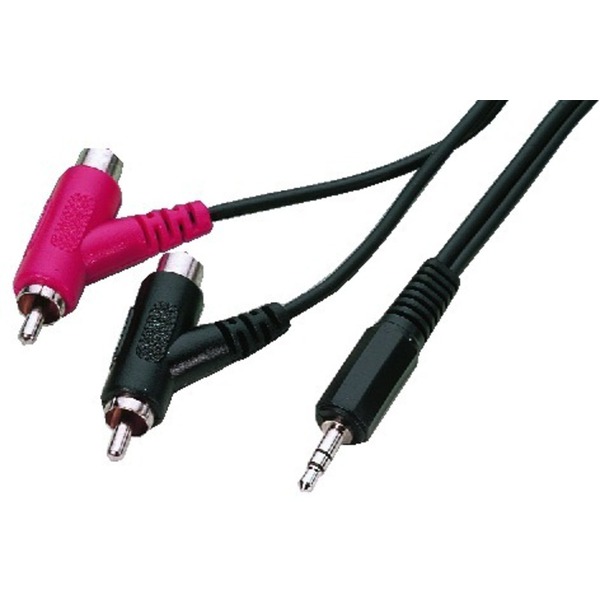 IGTEK - MONACOR ACA-1235 CAVO ADATTATORE AUDIO 1 JACK 3,5 STEREO >2 RCA MASCHIO/FEMMINA