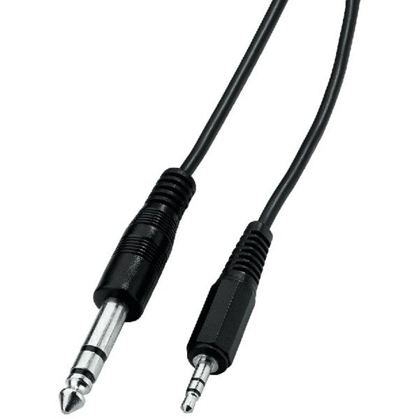 IGTEK - MONACOR ACS-2635 2METRI CAVO COLLEGAMENTO AUDIO JACK 3,5MM CON JACK 6,3MM STEREO