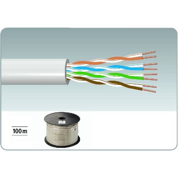 IGTEK - MONACOR CAT-5100UTP 1METRO CAVO DI RETE CAT5E 125MHZ UTP GRIGIO FLESSIBILE  6MM