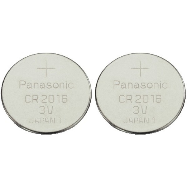 IGTEK - PANASONIC CR-2016 COPPIA BATTERIA AL LITIO 3 VOLT A BOTTONE PER OROLOGI - 2PEZZI