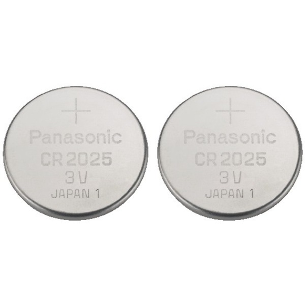 IGTEK - PANASONIC CR-2025 COPPIA BATTERIA AL LITIO 3 VOLT A BOTTONE PER OROLOGI - 2PEZZI