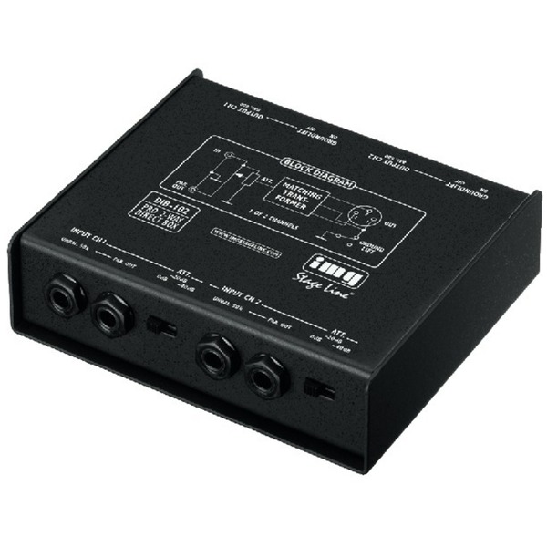 IGTEK - IMG STAGE LINE DIB-102 DI-BOX 2CH STRUMENTI MUSICALI AL MIXER O AMPLIFICATORE