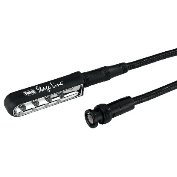 IGTEK - IMG STAGE LINE GNL-204 LAMPADA 4 LED BIANCHI COLLO DI CIGNO 39CM 12V CONTATT BNC