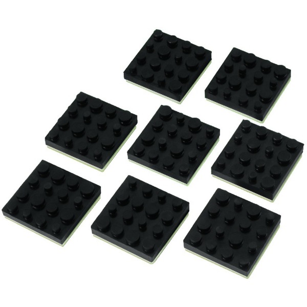 IGTEK - MONACOR LAV-8 SET 8 PIEDINI DI GOMMA AUTOADESIVI PER ALTOPARLANTI 40X40X9,5MM