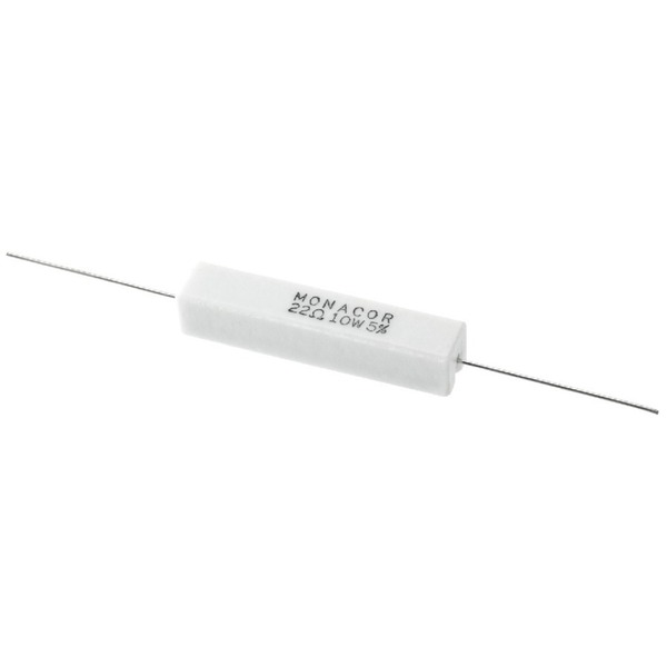 IGTEK - MONACOR LSR-220/10 RESISTENZA IN CERAMICA 22 OHM - 10 WATT - ALTA POTENZA