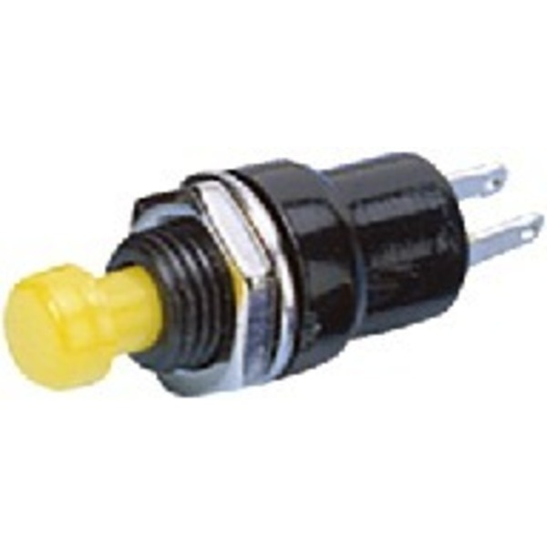 IGTEK - MONACOR M-312/GE PULSANTE MINI GIALLO 1 POLO PER SEGNALI O PICCOLE TENSIONI