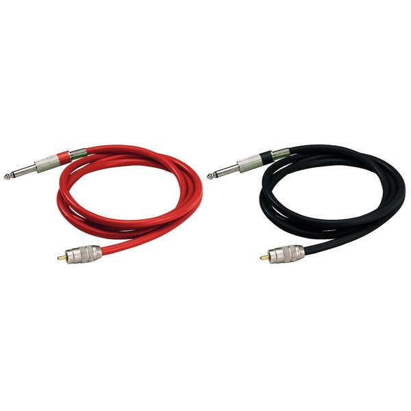 IGTEK - MONACOR MCA-156 COPPIA CAVI AUDIO CON RCA MASCHIO E JACK MONO 6,3MM 1,5 METRI