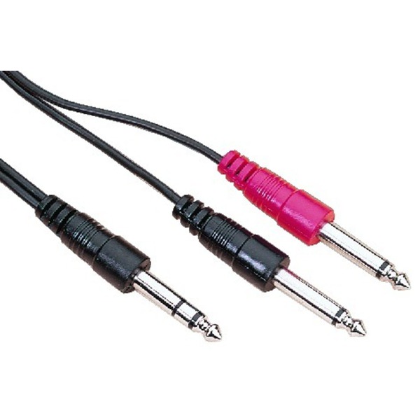 IGTEK - MONACOR MCA-202 CAVO AUDIO 1X JACK STEREO 6,3MM > 2X JACK MONO 6,3MM MIXER 2METR