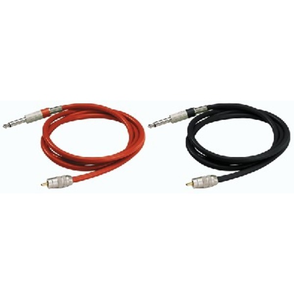 IGTEK - MONACOR MCA-306 COPPIA CAVI AUDIO 3 METRI CON RCA MASCHIO E JACK MONO 6,3 MM