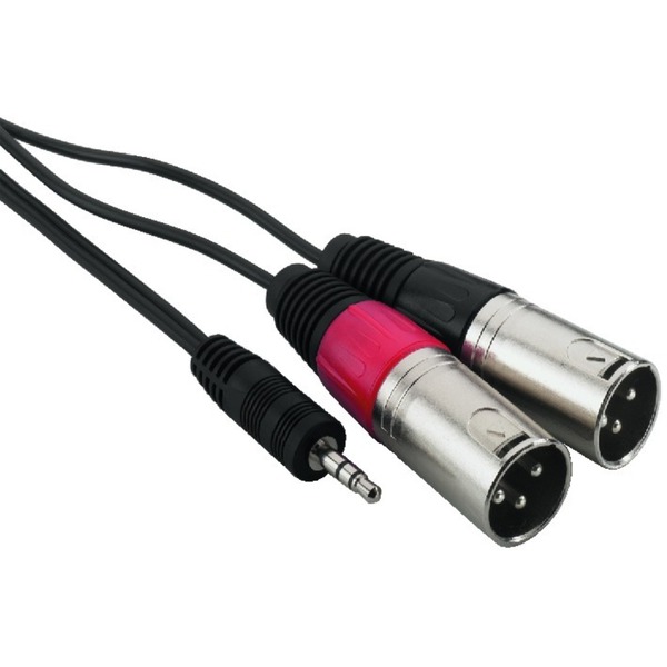 IGTEK - MONACOR MCA-329P 3M CAVO ADATTATORE AUDIO 1X JACK STEREO 3,5MM > 2 X XLR MASCHIO