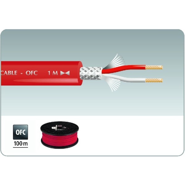 IGTEK - IMG STAGE LINE MLC-152/RT 1 METRO CAVO MICROFONO 2 X 0,22MM2 SCHERMATO ROSSO