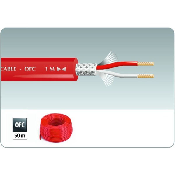 IGTEK - IMG STAGE LINE MLC-52/RT 1 METRO CAVO MICROFONO 2 X 0,22MM2 SCHERMATO ROSSO