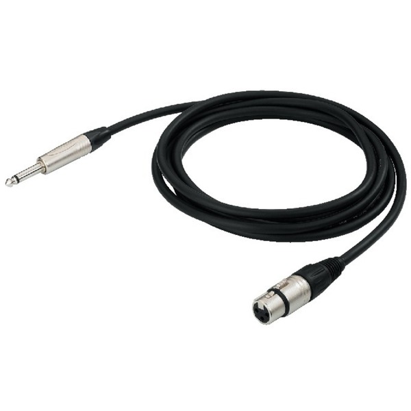 IGTEK - IMG STAGE LINE MMCN-300/SW 3 M CAVO MICROFONO XLR FEM.> JACK 6,3MM NEUTRIK NERO