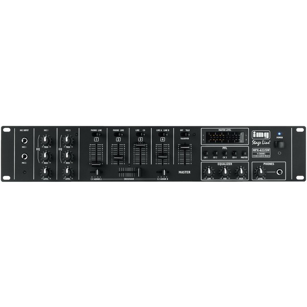 IGTEK - IMG STAGE LINE MPX-622/SW MIXER AUDIO STEREO A 6 CANALI PER DJ 2MIC CON TALKOVER