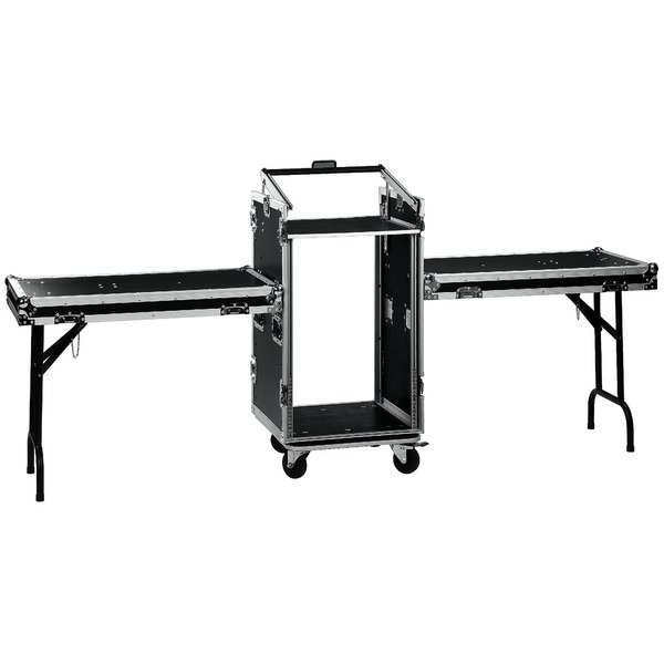 IGTEK - IMG STAGE LINE MR-162DESK FLIGHTCASE PROFESSIONALE PER RACK 482MM CON 2 TAVOLI