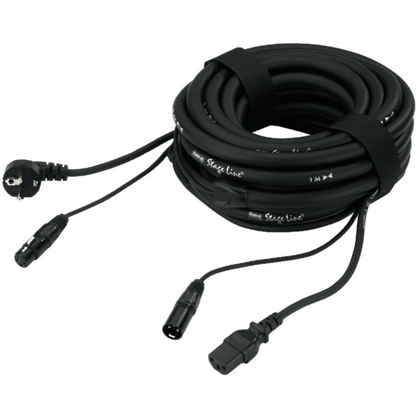 IGTEK - IMG STAGE LINE MSC-115AC/SW CAVO 15M COMBI RETE ELETTRICA E XLR PER CASSE ATTIVE