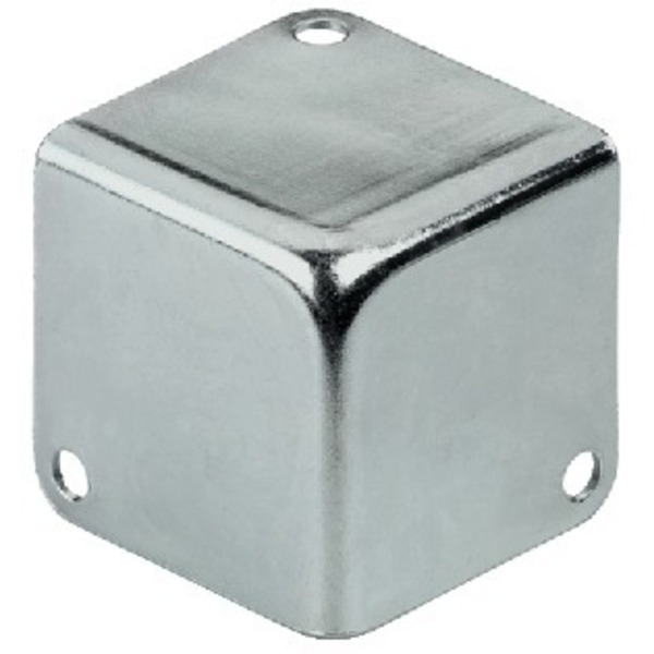 IGTEK - MONACOR MZF-8502 ANGOLARE METALLICO PER VALIGETTE - ARGENTO - 41X41X41 MM