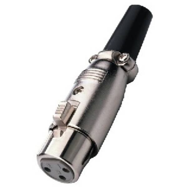 IGTEK - MONACOR NC-407/J CONNETTORE XLR 3 POLI FEMMINA CAVI FINO A 6MM - CONTATTI DORATI