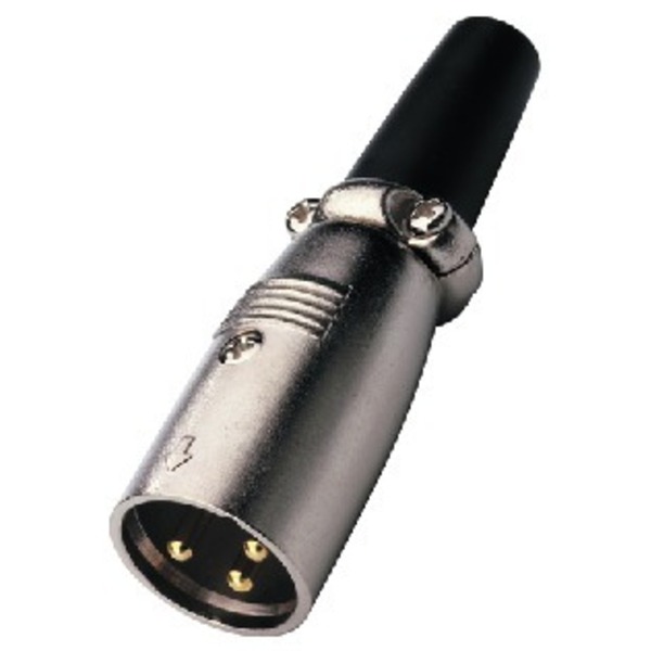 IGTEK - MONACOR NC-407/P CONNETTORE XLR 3 POLI MASCHIO CAVI FINO A 6MM - CONTATTI DORATI