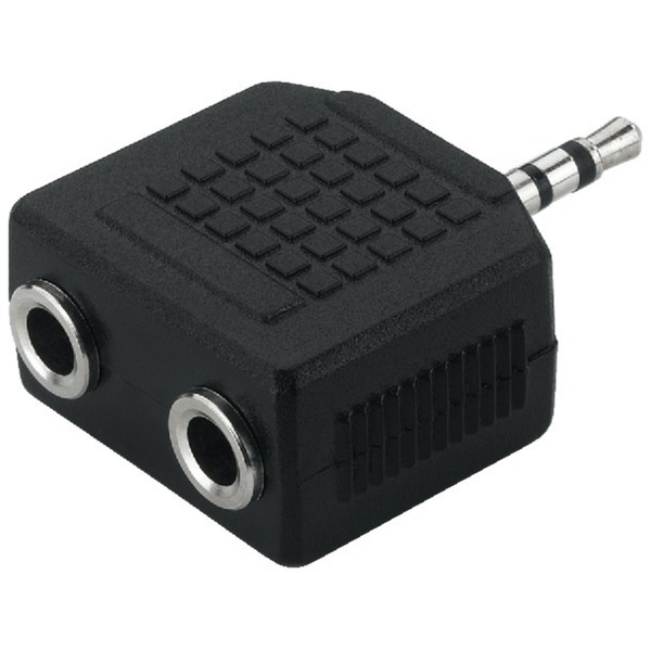 IGTEK - MONACOR NTA-186 ADATTATORE 1 X JACK 2,5MM STEREO > 2 X JACK FEMMINA 3,5MM STEREO