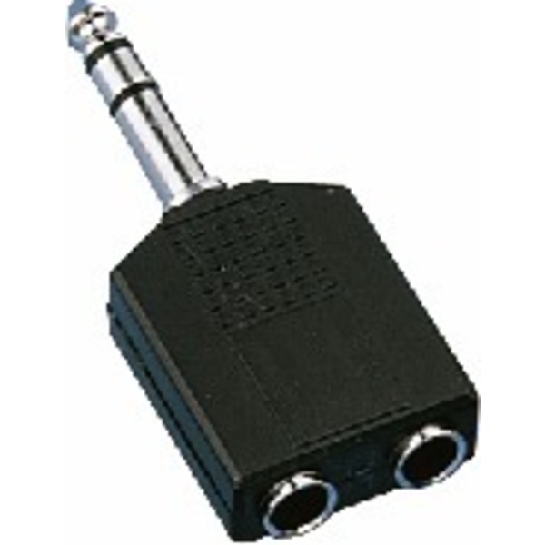 IGTEK - MONACOR NTA-198 ADATTATORE 1 X JACK 6,3MM STEREO SU 2X JACK FEMMINA 6,3MM STEREO