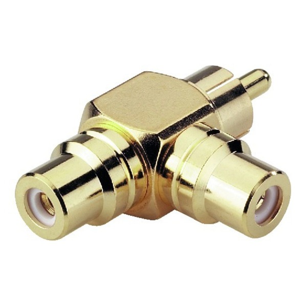 IGTEK - MONACOR NTA-707TG ADATTATORE RCA A T - RCA MASCHIO > 2 X RCA FEMMINA
