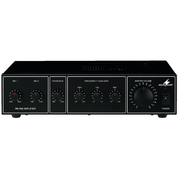 IGTEK - MONACOR PA-702 AMPLIFICATORE MIXER PA MONO 70WATT PER PICCOLE SONORIZZAZIONI