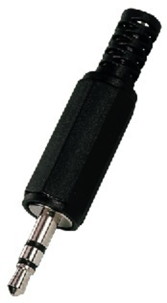 IGTEK - MONACOR PG-203P PLUG SPINOTTO JACK 3,5MM STEREO CON SALVACAVO PER CAVI 5MM