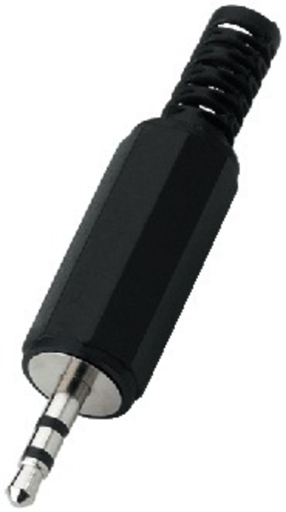 IGTEK - MONACOR PG-204P PLUG SPINOTTO JACK 2,5MM STEREO CON SALVACAVO PER CAVI 5MM