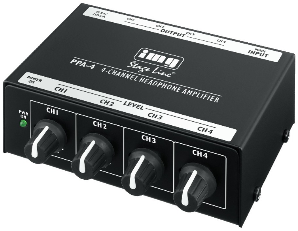 IGTEK - IMG STAGE LINE PPA-4 AMPLIFICATORE PER CUFFIE STEREO CON 4 USCITE INDIPENDENTI