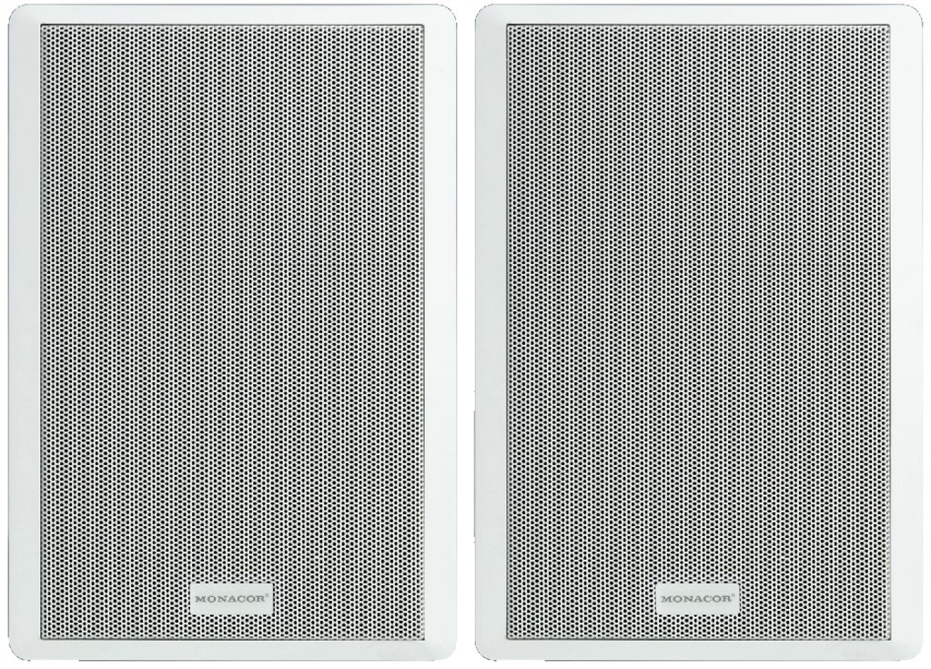 IGTEK - MONACOR SMB-130/WS COPPIA DI CASSE ACUSTICHE DA PARETE ULTRA PIATTE 40 W BIANCO